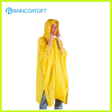 Deluxe Yellow PVC Rain Poncho